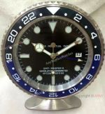New Style Rolex GMT Black Blue Replica Table Clock - Blue & Black Bezel